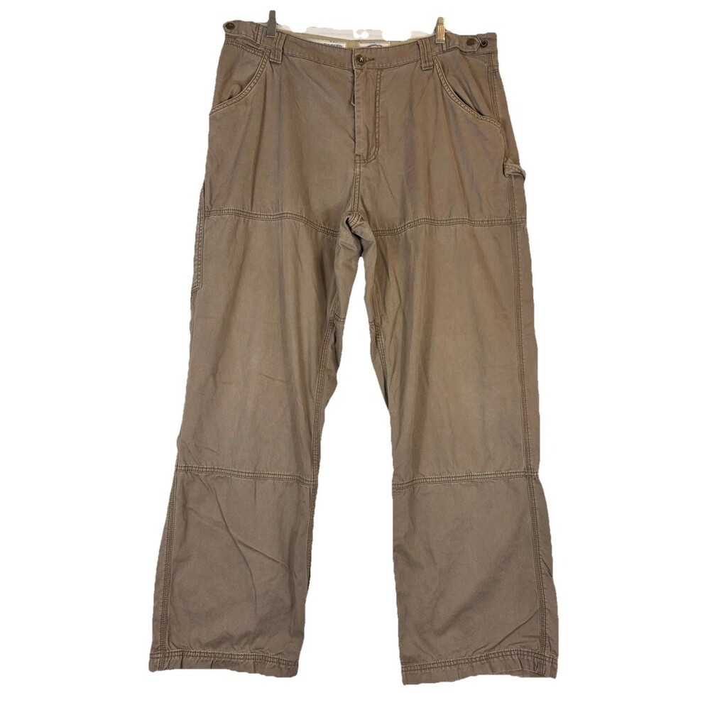 Life Is Good Carpenter Dungaree Pants Relaxed Baggy Y2K Brown Men’s XL 36/38x34